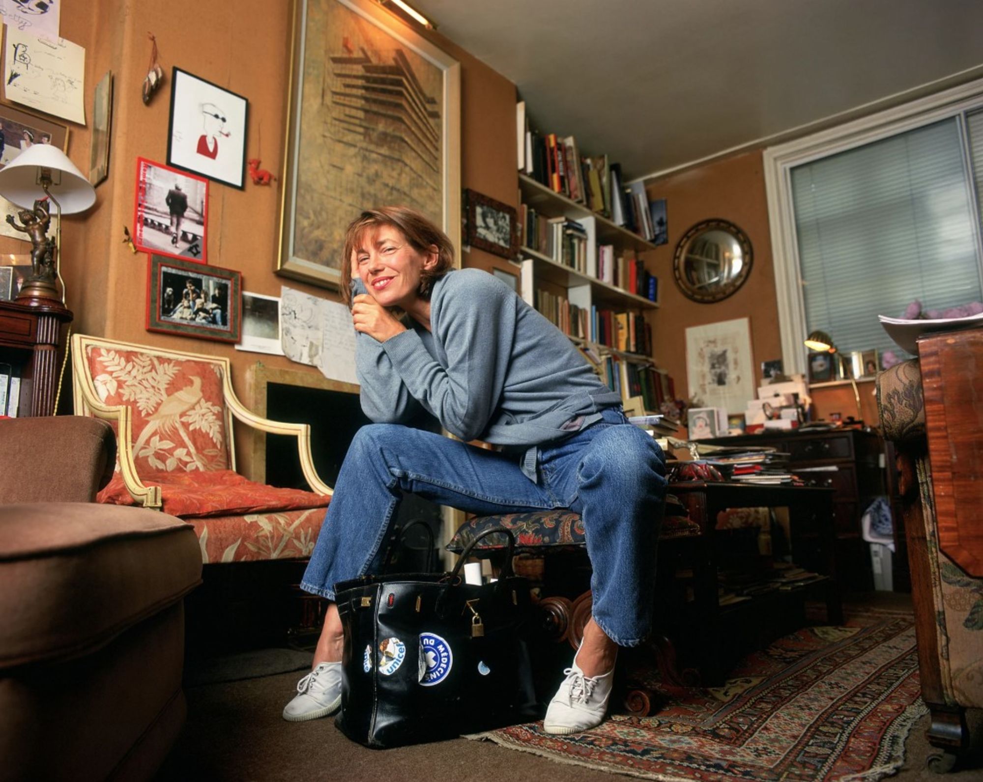Jane Birkin en la casa de su madre en Londres en 1996.