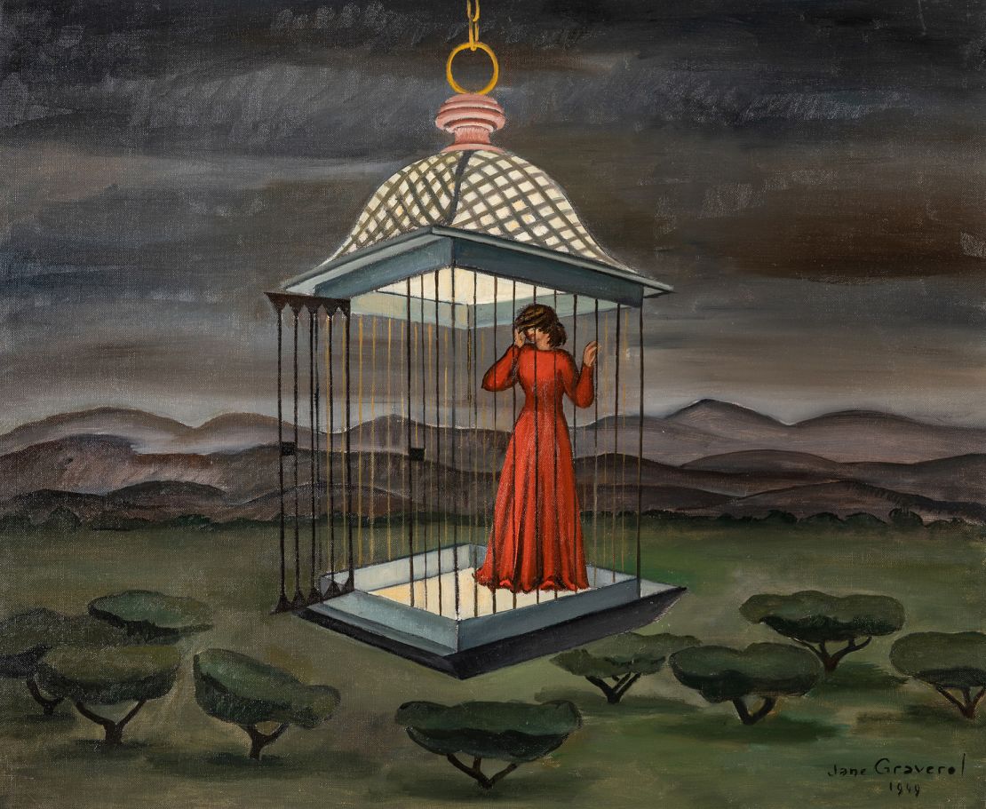 The work of female surrealists — often overlooked at the time — is enjoying increased visibility. This piece by Belgian artist Jane Graverol in 1949 is called "Untitled (Liberated Woman)."