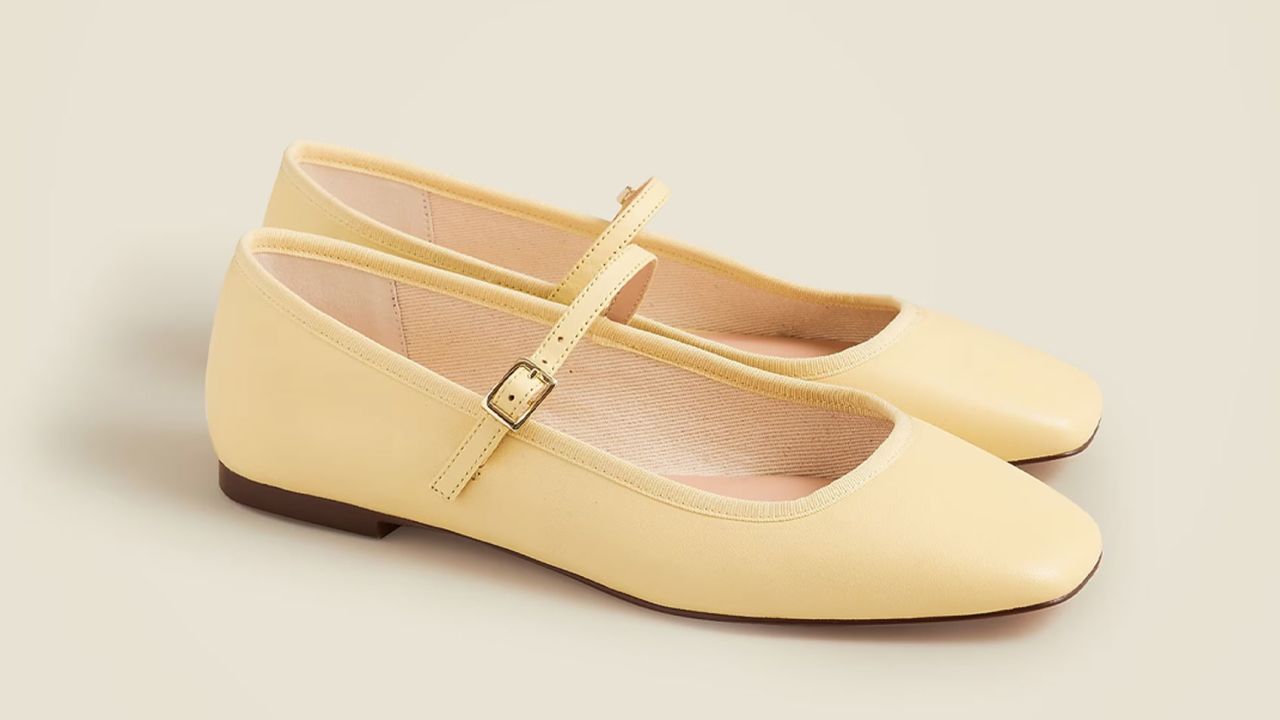 J.Crew Quinn Square-toe Mary Jane Flats