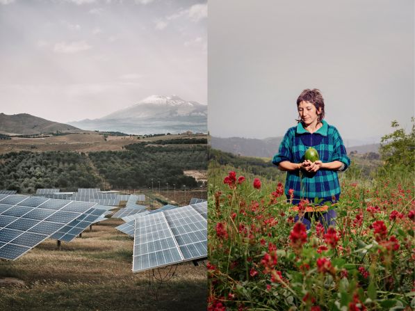 Photographers Jean-Marc Caimi and Valentina Piccinni won the main prize for their series “Tropicalia” which documents the methods employed by Sicilian farmers as a response to climate change. Some are giving up their land for solar energy systems, whereas others, such as Elena Giorgianni (right) are starting to grow exotic fruits that suit the new climate.