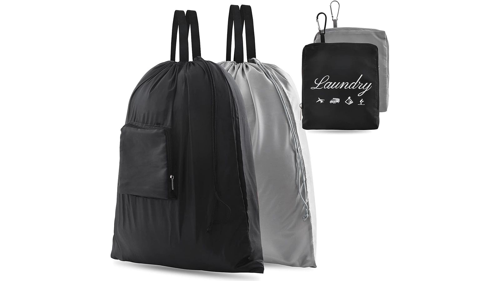 Monogrammed Large Drawstring Duffle / Laundry Bag
