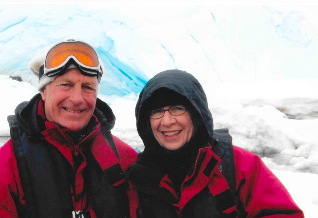 John and Judy have been enjoying reflecting on past adventures, including their trip to Antarctica, pictured.