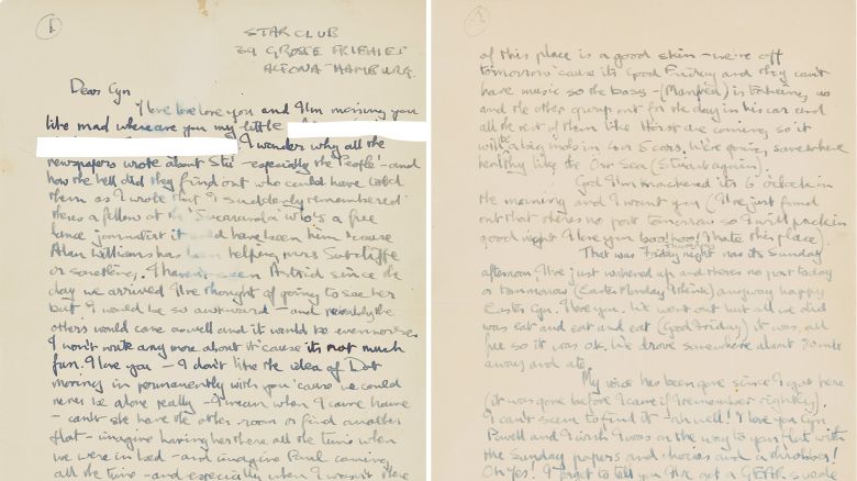 John Lennon's letter to his future wife, Cynthia, could sell for up to £40,000 ($54,000) at auction.