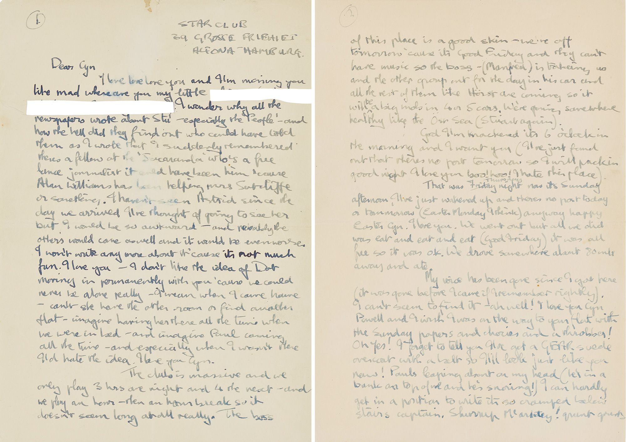 John Lennon's letter to his future wife, Cynthia, could sell for up to £40,000 ($54,000) at auction.