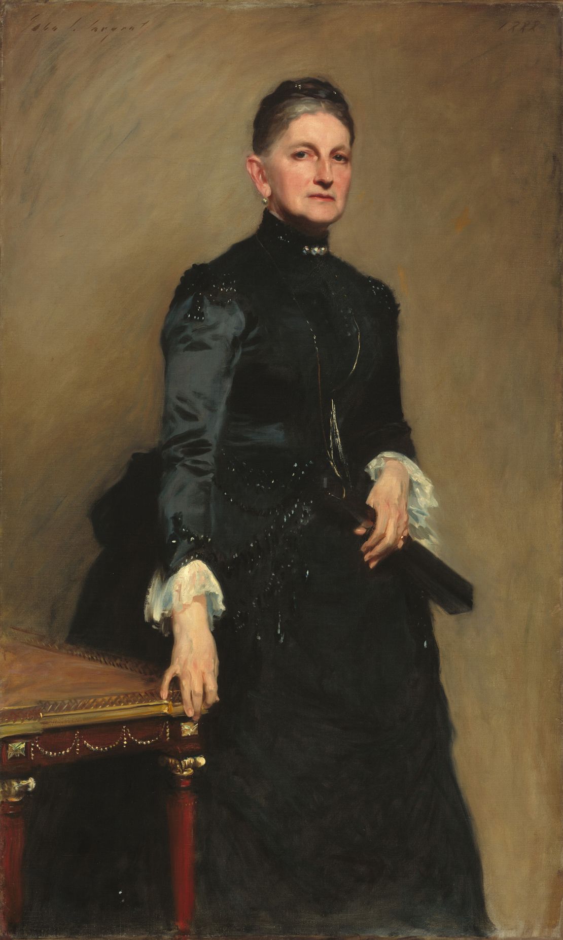 Despite curating a selection of her best frocks, Eleanor Iselin was captured in her casual day dress at the insistence of Sargent.