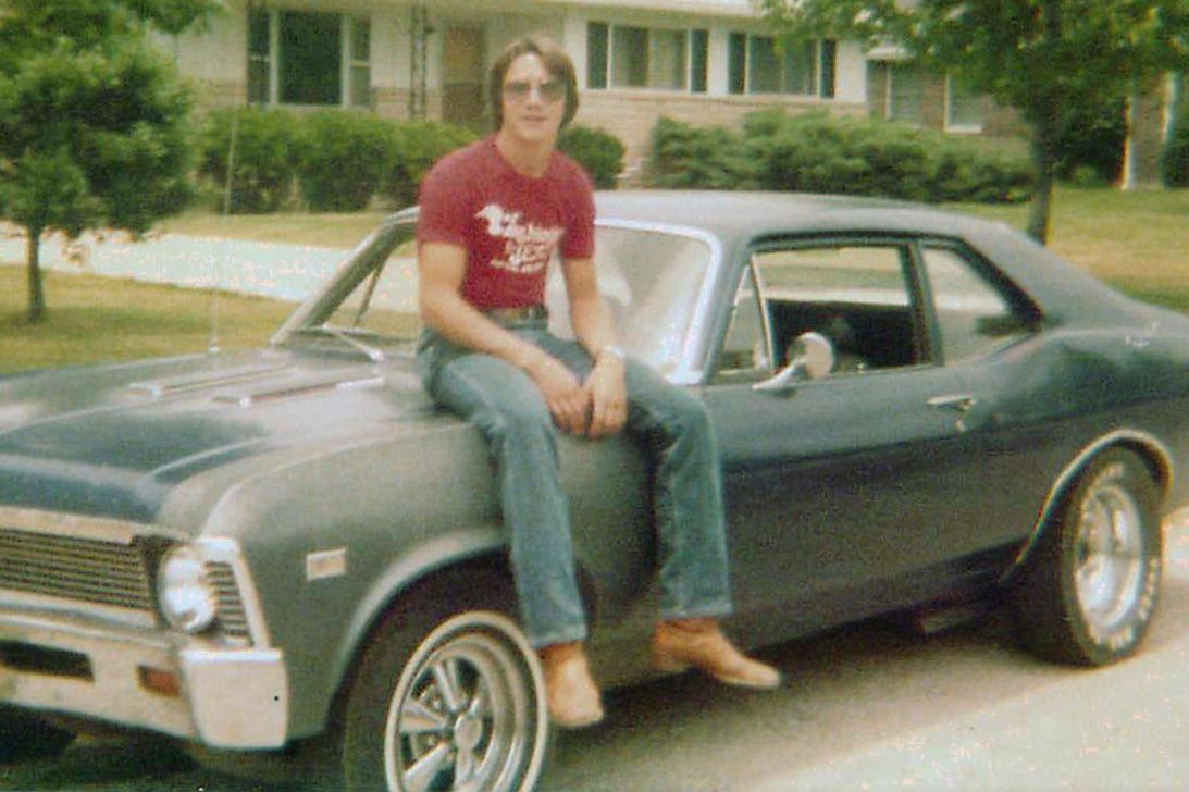 John Morris, pictured in 1980 with his 1969 Chevrolet Nova.