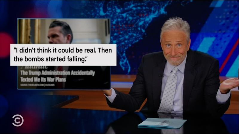 Video: Jon Stewart’s take on the damning Yemen group chat | CNN Business