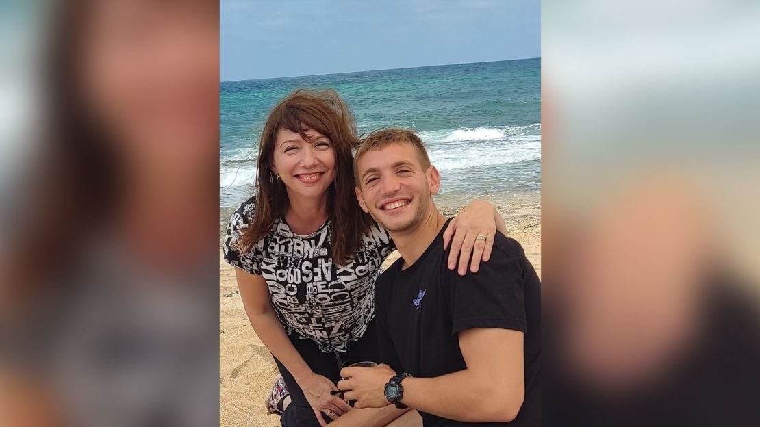 Bella Savitsky with her son, Jonathan. She says he wanted to return to civilian life and raise a family after completing his mandatory military service.