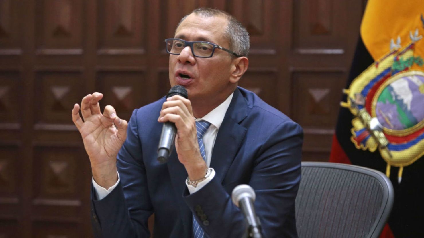 El exvicepresidente de Ecuador Jorge Glas el 21 de agosto de 2017.