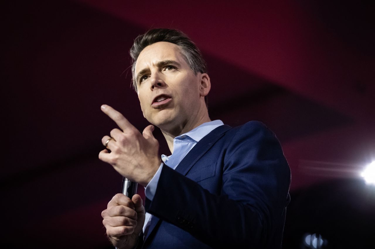 Sen. Josh Hawley speaks at the annual Road to Majority conference in Washington, DC, June 21. 