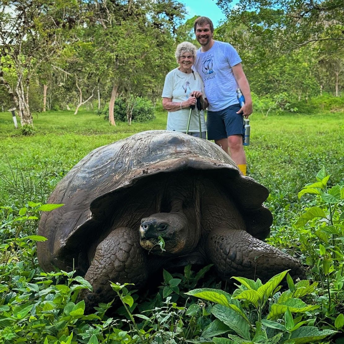 The grandma-grandson duo visited the Galápagos Islands in Ecuador earlier this year.
