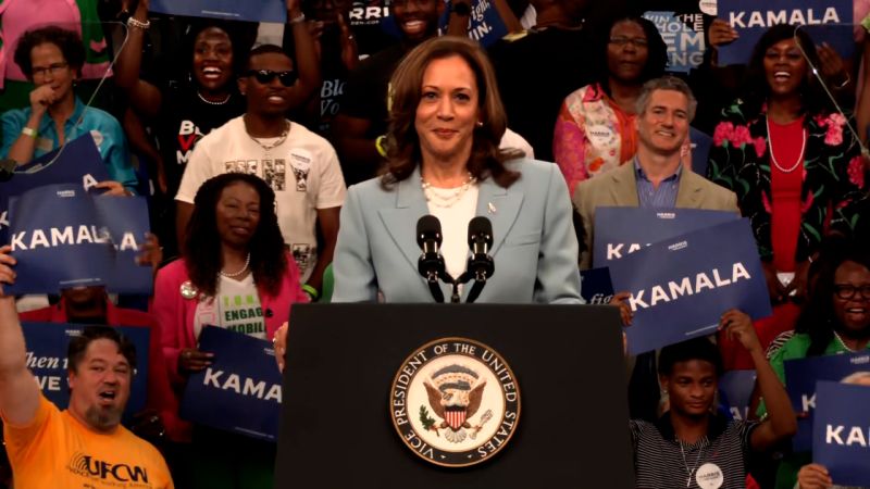 Video: ‘Say it to my face’: Harris calls out Trump during Atlanta rally | CNN Politics