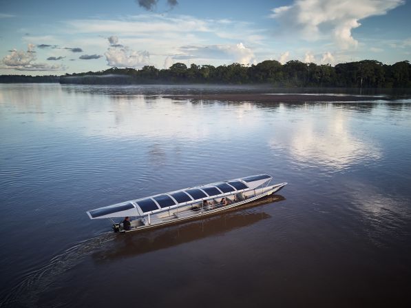 Solar-powered boats are being used in remote areas of the Ecuadorean Amazon to transport indigenous Achuar people. The boats are provided by the non-profit Kara Solar. Pictured is the boat “Sunkirum,” (translating to "electric eel" in Achuar), navigating the Pastaza River. <strong>Scroll through the galley to see more.</strong>