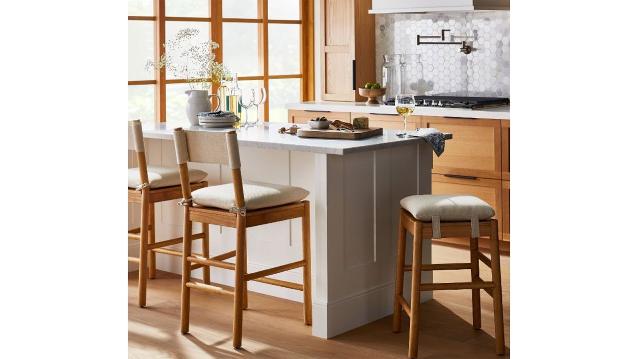Threshold designed with Studio McGee Emery Wood Counter Height Barstool
