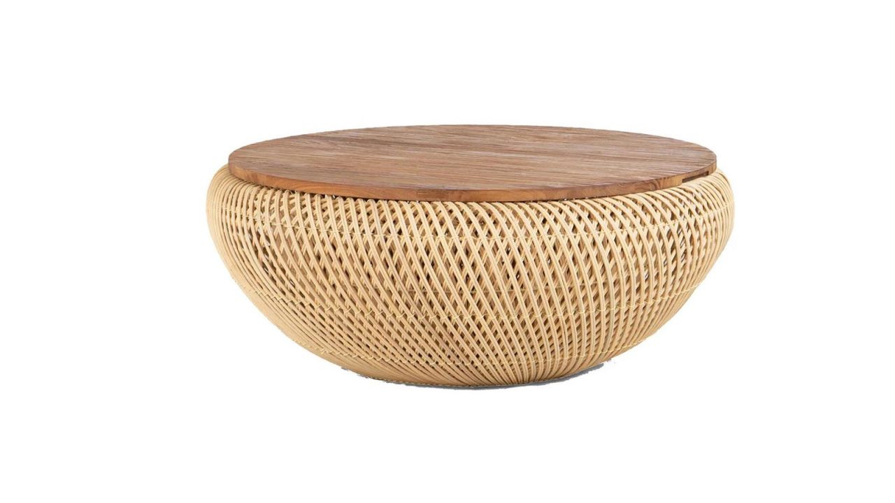 Kathy Kuo Home Kyawa Teak Top Woven Rattan Storage Coffee Table.jpg