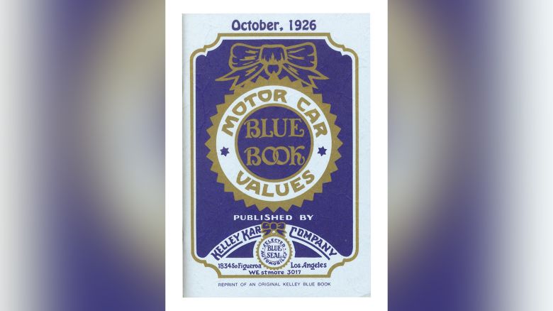 A reproduction of a Kelley Blue Book from 1926.