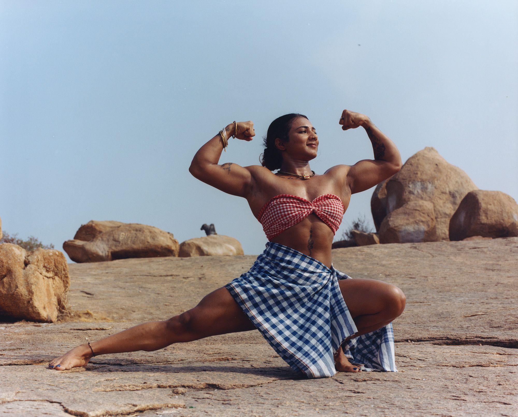 Bodybuilder Chitra Purushotham. The photographer Keerthana Kunnath’s series “Not What You Saw” documents a small group of women in Keralda, India, training in the sport.