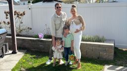Kelly Spill, 33, with her husband and their two children.