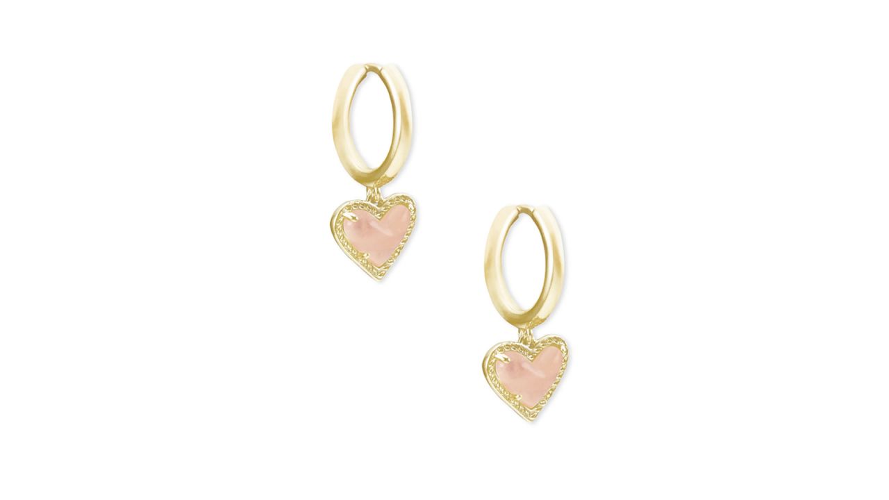 Kendra Scott Ari Heart Gold Huggie Earrings in Rose Quartz.jpg