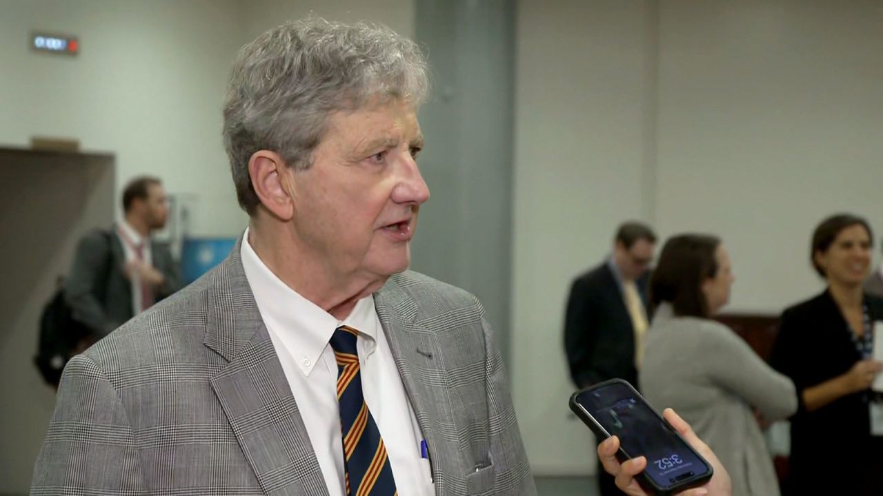 Sen. John Kennedy speaks to the media on Wednesday, September 25.