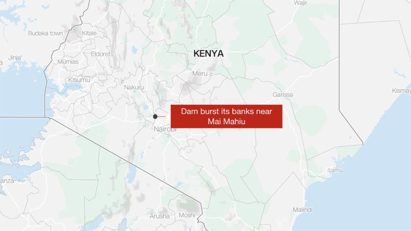 Десетки загинаха след спукване на язовирна стена в Кения, след като седмици на проливен дъжд опустошиха региона