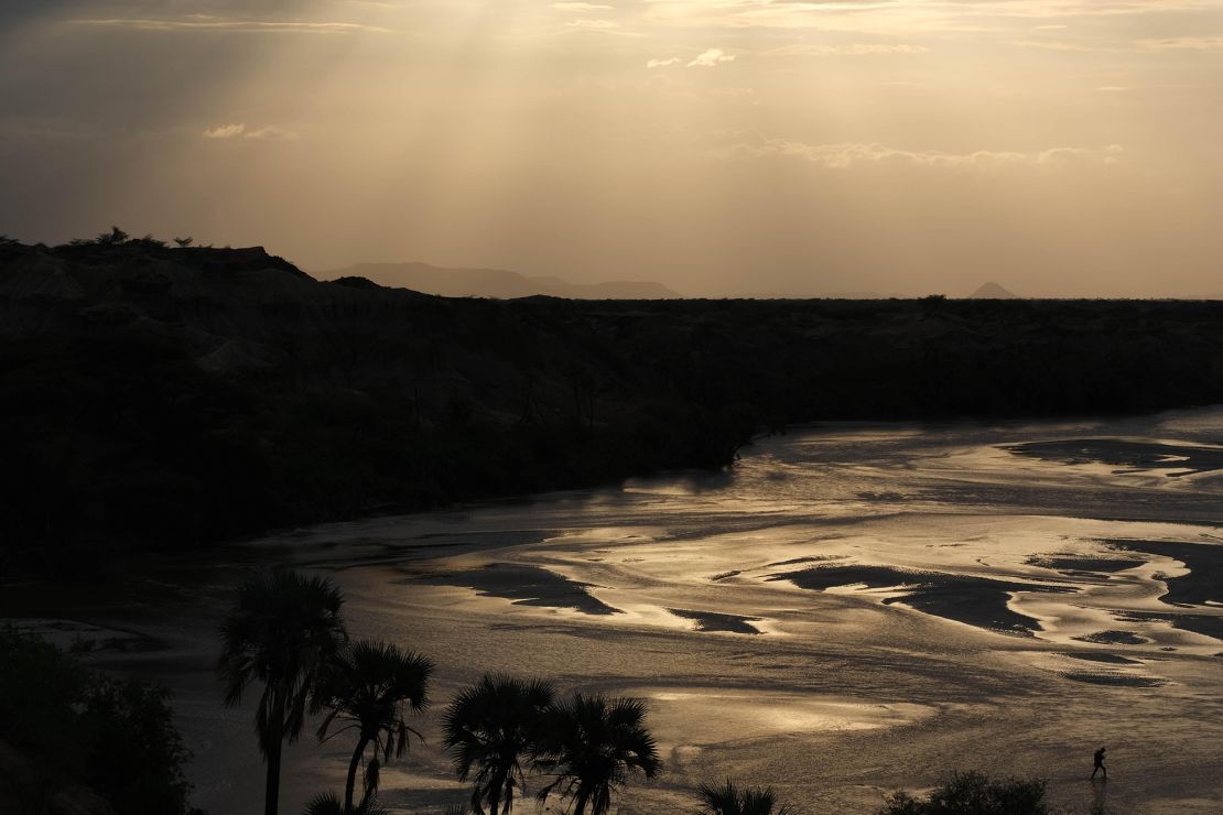A view of the Turkwel River in Turkana, northern Kenya, where fossils containing ancient proteins were found.