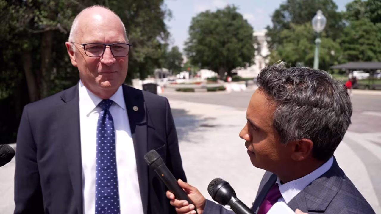 Sen. Kevin Cramer speaks with CNN's Manu Raju on Thursday.