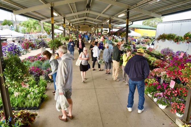 <strong>Local products: </strong>People shop at the Ann Arbor Farmers Market, which has operated in the city for more than 100 years. The market is open Saturdays year-round and on Wednesdays in the summer and fall.