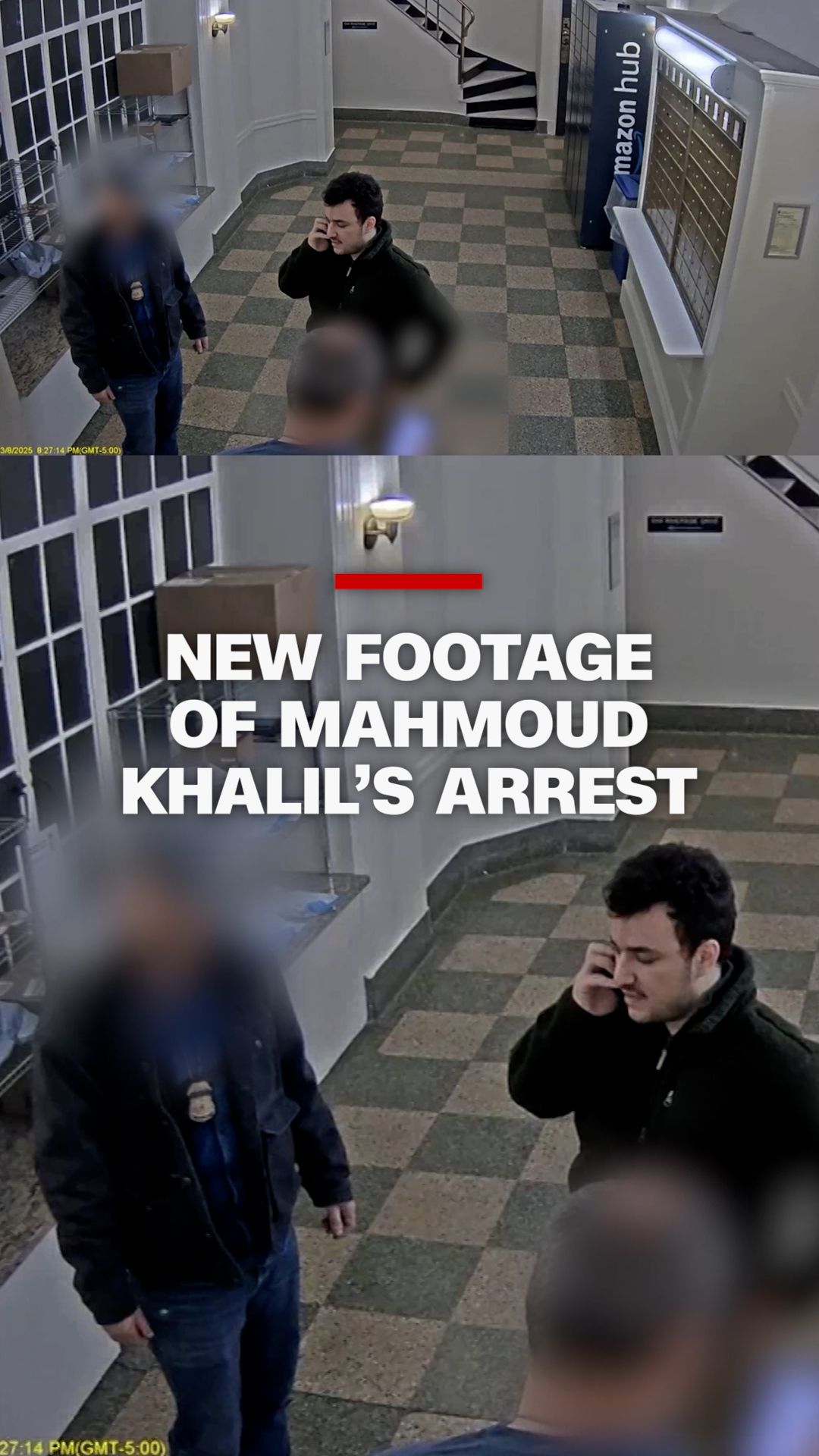 New footage appears to show the minutes leading up to the arrest of Columbia University graduate and Palestinian activist Mahmoud Khalil.
