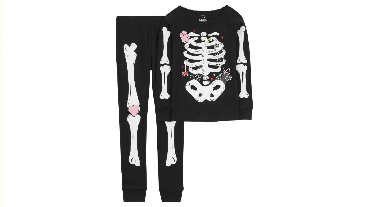 Kid 2-Piece Glow Halloween Skeleton Cotton Pajamas.jpg