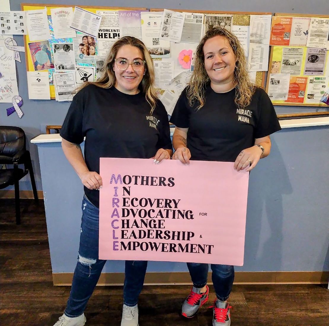 Kirsten Puccio, left, and Keri McCallum started M.I.R.A.C.L.E. Mamas.