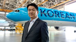 Korean Air CEO Walter Cho speaks with CNN in Incheon, South Korea, on April 28, 2025.
