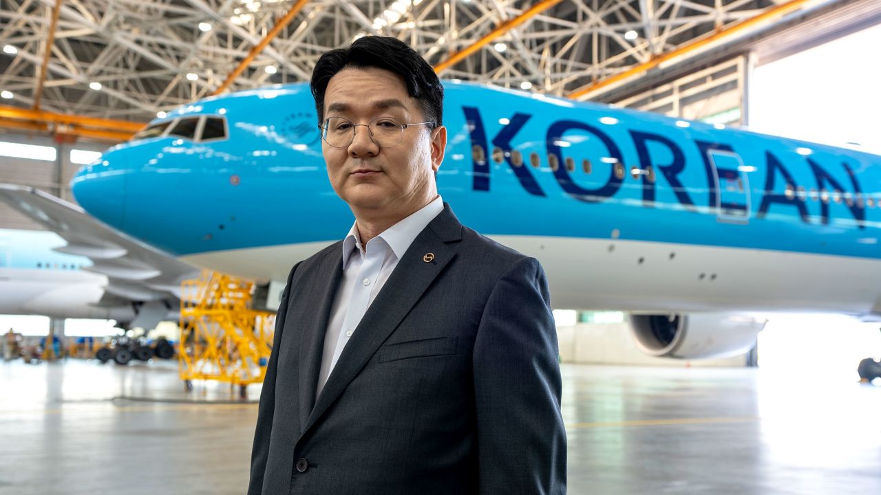 Korean Air CEO Walter Cho speaks with CNN in Incheon, South Korea, on April 28, 2025.
