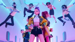 KPOP DEMON HUNTERS - When they aren't selling out stadiums, Kpop superstars Rumi, Mira and Zoey use their secret identities as badass demon hunters to protect their fans from an ever-present supernatural threat. Together, they must face their biggest enemy yet – an irresistible rival boy band of demons in disguise. ©2025 Netflix