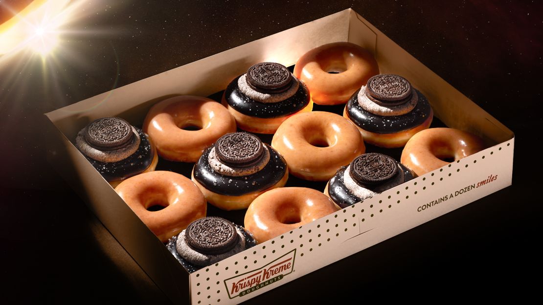 Krispy Kreme's Total Solar Eclipse specialty dozen.