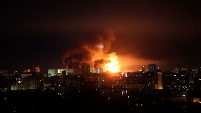Video shows explosions in Kyiv as Russia launches renewed air attacks