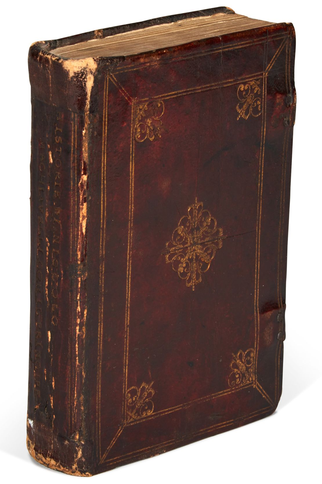 The book was printed in 1532 and bound with Machiavelli's "Florentine Histories" in an Italian binding, according to Sotheby's.