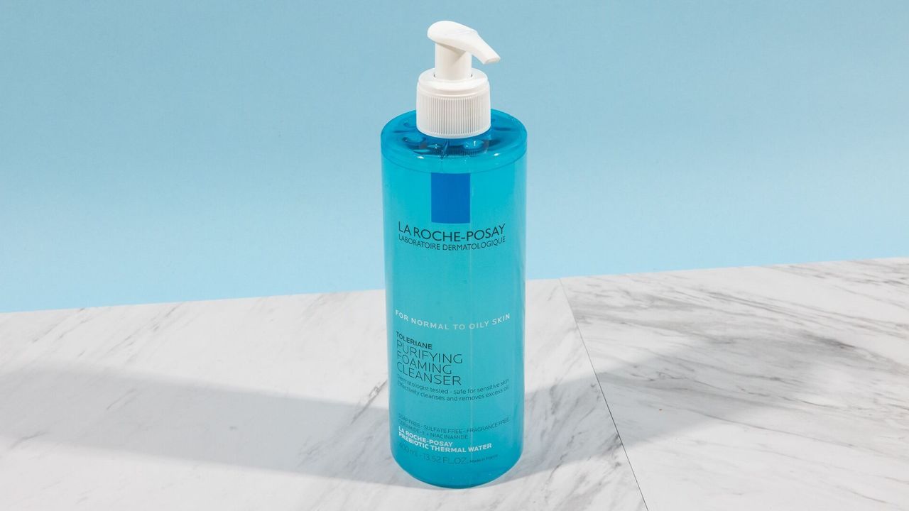 bottle of La Roche Posay Toleriane Purifying Foaming Facial Wash
