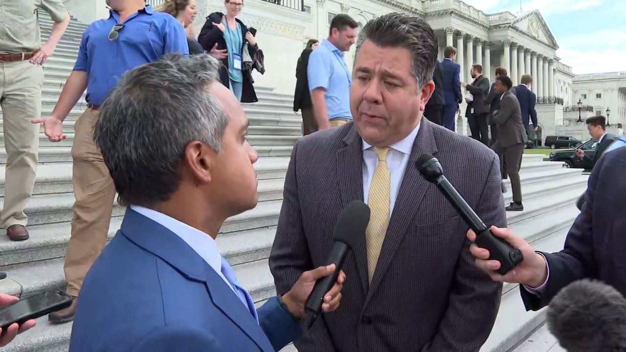 Rep., Nick LaLota talks with CNN's Manu Raju on Monday.