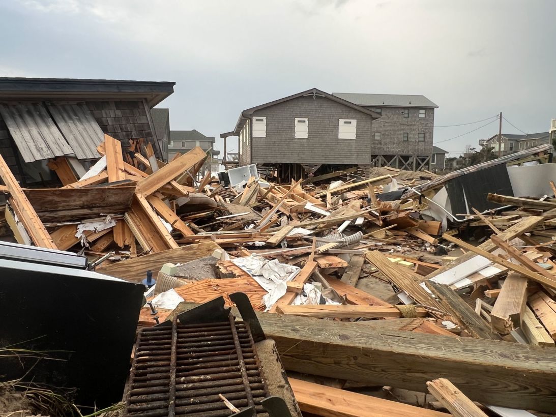 The foundation of Lat Williams’ home sustained damage during a spate of storms last month.