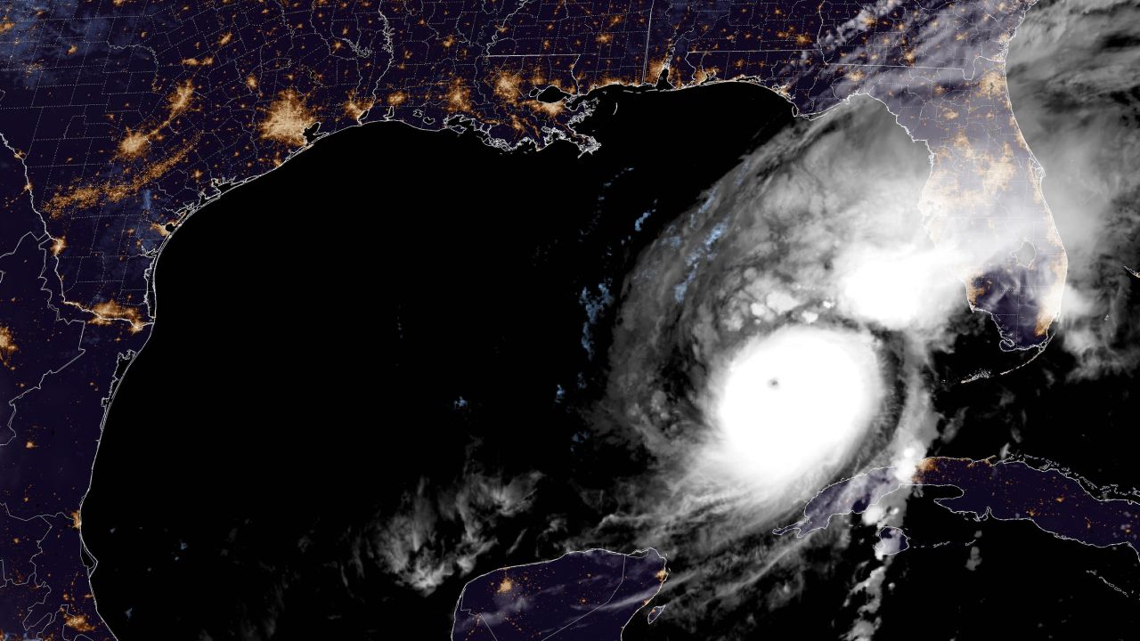 This satellite image, taken at 5:31 a.m. ET on October 9, 2024, shows Hurricane Milton as it heads toward Florida.