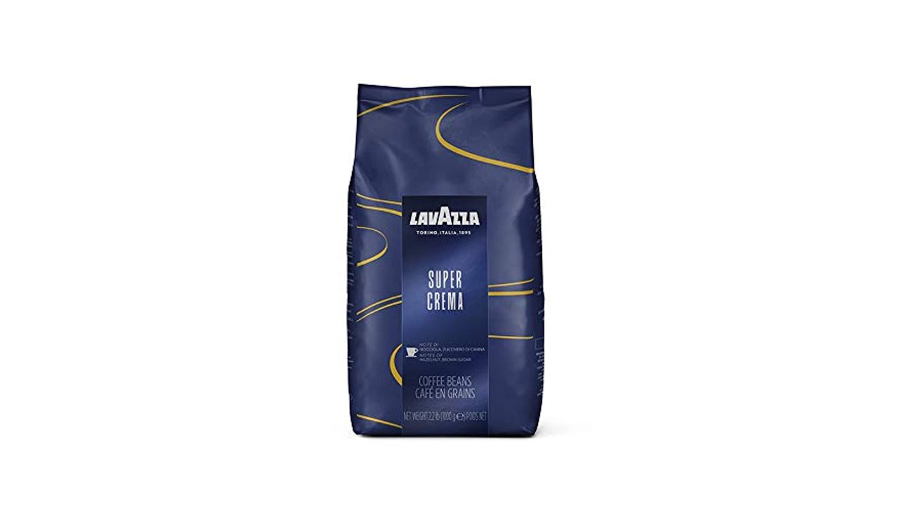 A photo of a bag of Lavazza Super Crema coffee beans