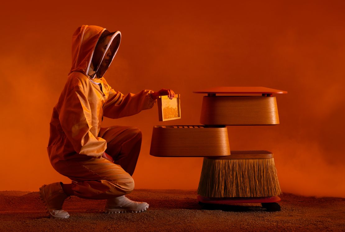 Developed by London-based industrial design studio Layer in collaboration with Spanish furniture manufacturer Andreu World, 
