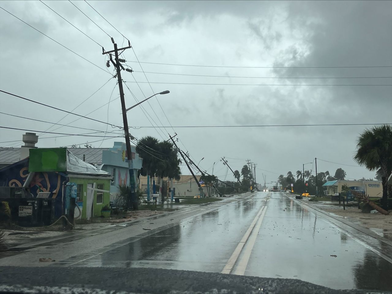 The Lee County community of Matchala suffers damage from Hurricane Milton hours before landfall Wednesday.