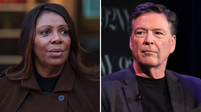 Attorney General Letitia James and former FBI Director James Comey.