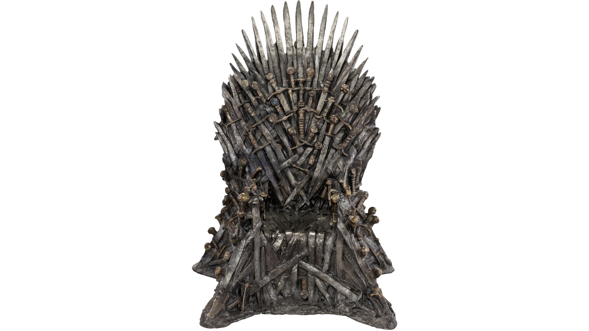 A replica of the Iron Throne fetched nearly $1.5 million at an auction of props and memorabilia from the HBO series "Game of Thrones."