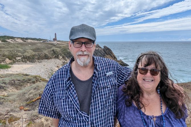 <strong>Early retirement:</strong> Cynthia Wilson and her husband Craig Bjork, who married in 2009,  decided to move to Portugal after Googling “best places for Americans to retire to” and finding that the European country – a place Wilson had never visited – was high on the list.
