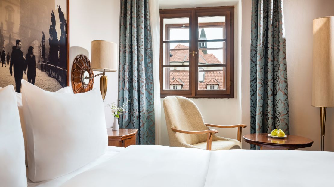 A photo of a guestroom at the Lindner Hotel Prague Castle