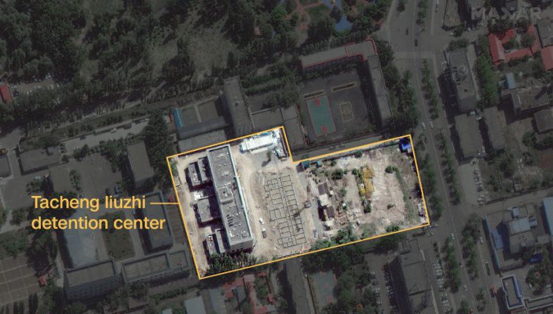 Tacheng, a city in the Xinjiang region near the Kazakhstan border, built a four-story liuzhi facility with 10 detention cells in 2023. The center is also constructing an additional detention building to add 16 cells, which is expected to be completed in 2025.