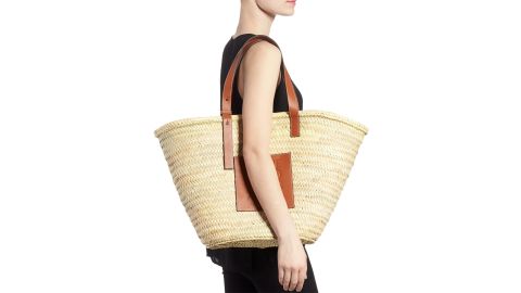 Loewe Large Logo Straw Tote